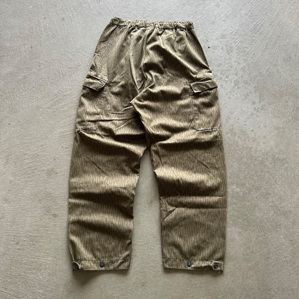 Vintage 60s East German Strichtarn Military Cargo Pants Size 30x30 Raindrop Camo - Picture 4 of 9